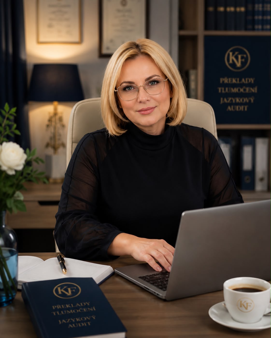 Kateryna Foinetska v pracovně